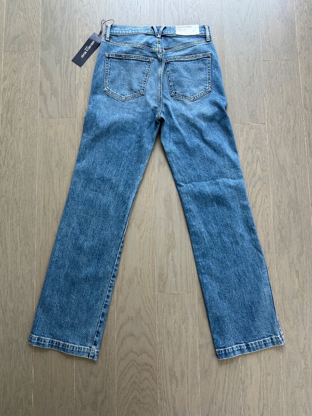 Veronica Beard DYLAN Patch Pocket Straight Leg Jeans Jean Orbit - With Tags - 27 - Picture 3 of 7